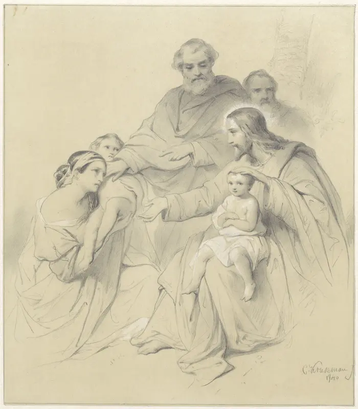 Christus zegent de kinderen Wall Art by Cornelis Kruseman - High-Resolution Digital Print