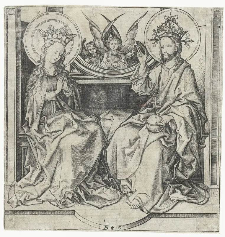 Christus zegent Maria Wall Art by Unknown - High-Resolution Digital Print