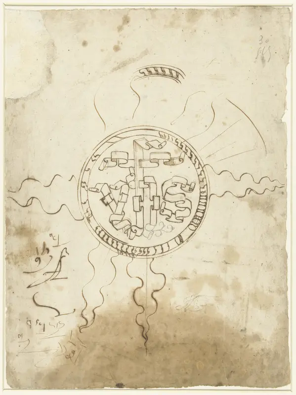 Christusmonogram in een stralenkrans Wall Art by anonymous - High-Resolution Digital Print