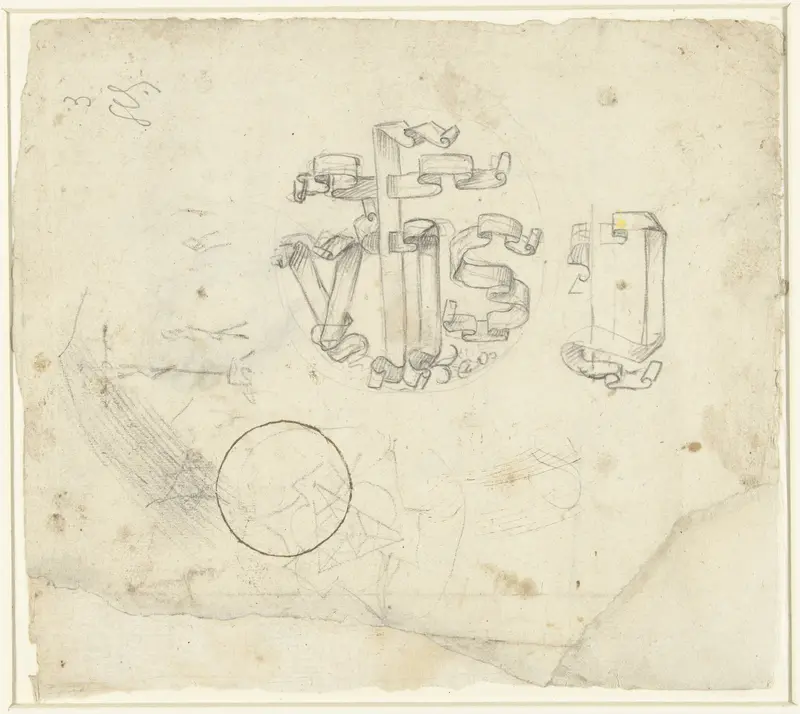 Christusmonogram op een studieblad Wall Art by anonymous - High-Resolution Digital Print