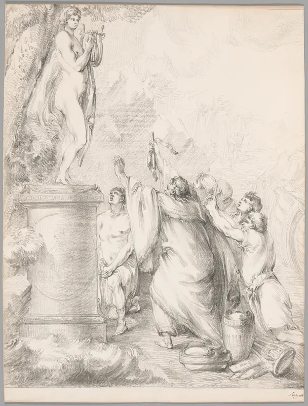 Chryses Imploring the Help of Apollo, from Iliad, Book I Wall Art by Johan Tobias Sergel - High-Resolution Digital Print