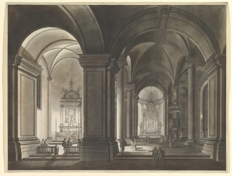 Church Interior Wall Art by Johann Ludwig Ernst Morgenstern - High-Resolution Digital Print
