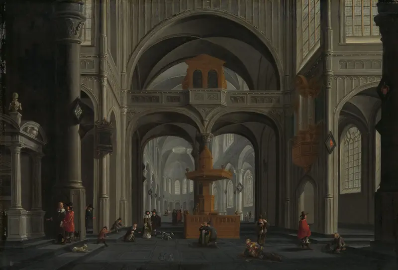 Church Interior Wall Art by Daniël de Blieck - High-Resolution Digital Print