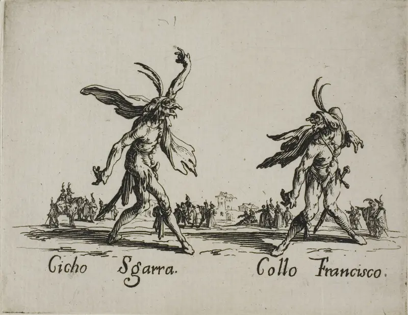 Cicho Sgarra - Collo Francisco, plate 6 from Balli di Sfessania