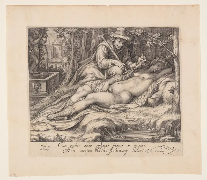 Cimon and Iphigenia Wall Art by Jacob Matham - High-Resolution Digital Print