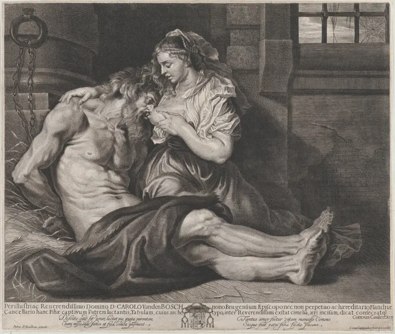 Cimon and Pero Wall Art by Cornelis van Caukercken - High-Resolution Digital Print