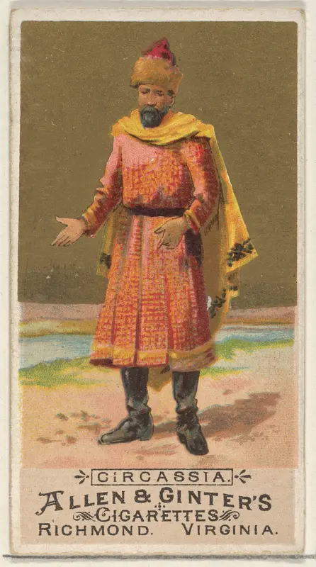 Circassia, from the Natives in Costume series (N16) for Allen & Ginter Cigarettes Brands Wall Art by Allen & Ginter - High-Resolution Digital Print