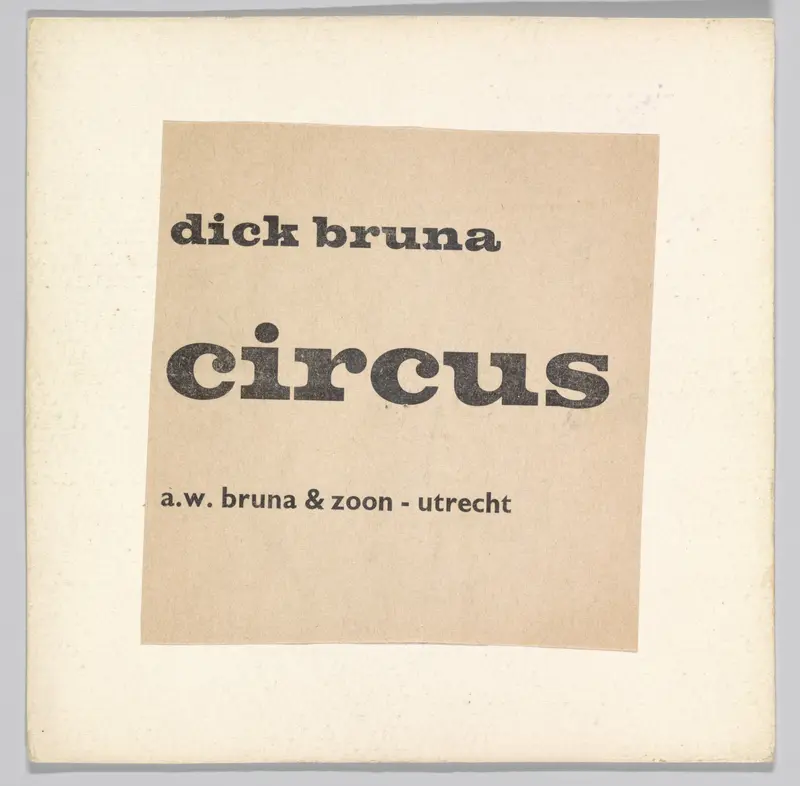 Circus (titelpagina) Wall Art by Dick Bruna - High-Resolution Digital Print