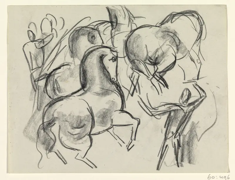 Circuspaarden en figuren Wall Art by Leo Gestel - High-Resolution Digital Print