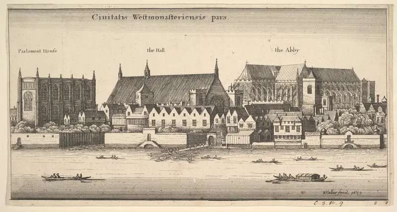Ciuitatis Westmonasteriensis pars (Westminster from the River) Wall Art by Wenceslaus Hollar - High-Resolution Digital Print