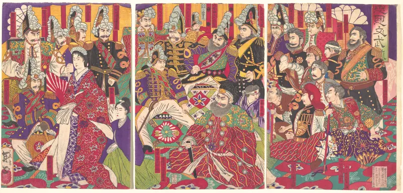 Civil and Military Officers Wall Art by Toshimasa - High-Resolution Digital Print