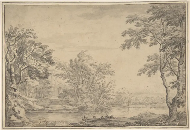 Classical Landscape Wall Art by George Lambert - High-Resolution Digital Print