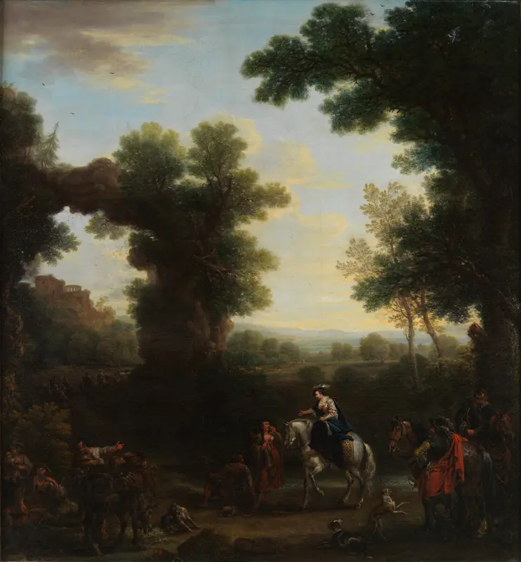 Classical Landscape with Roma Figures