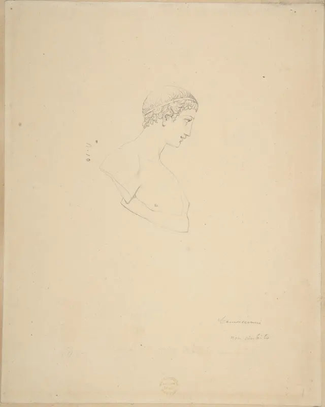 Classical Male Bust in Profile Wall Art by Vincenzo Camuccini - High-Resolution Digital Print