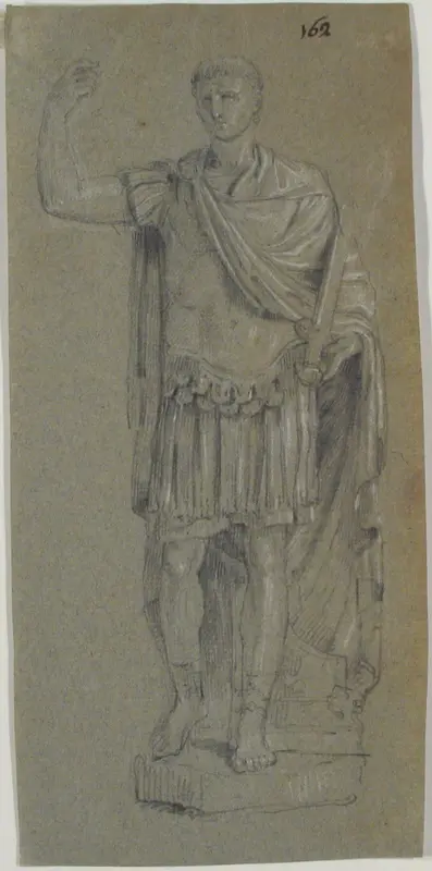 Classical Male Nude Statue Wall Art by Anonymous, French, 18th century - High-Resolution Digital Print
