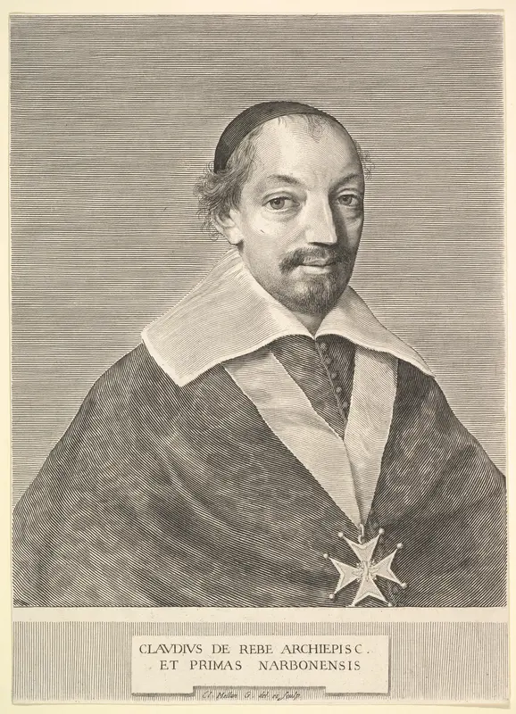 Claude de Rebé, Archbishop of Narbonne Wall Art by Claude Mellan - High-Resolution Digital Print
