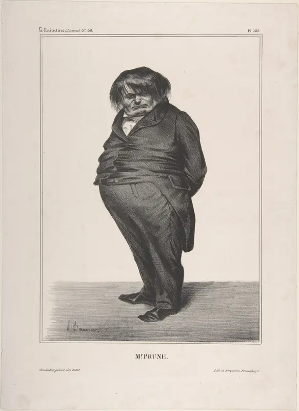 Clément-François-Victor-Gabriel Prunelle, published in "La Caricature" Wall Art by Honoré Daumier - High-Resolution Digital Print