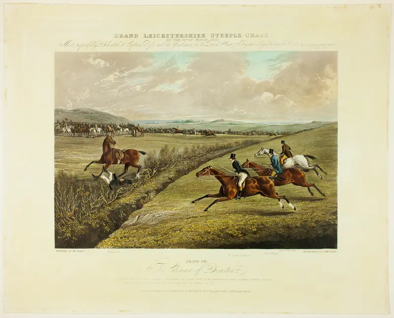 Climax of Disaster, from Grand Leicestershire Steeplechase Wall Art by Charles Bentley - High-Resolution Digital Print