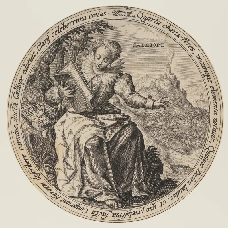 Clio, from The Muses Wall Art by Crispijn van de Passe, I - High-Resolution Digital Print