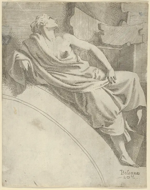 Clio, from "Twelve Muses and Goddesses" Wall Art by Léon Davent - High-Resolution Digital Print