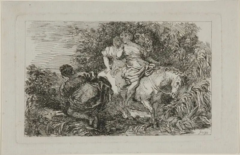 Cloelia and Her Companions Wall Art by Jean Honoré Fragonard - High-Resolution Digital Print