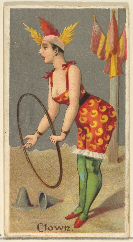 Clown, from the Occupations for Women series (N166) for Old Judge and Dogs Head Cigarettes Wall Art by Goodwin & Company - High-Resolution Digital Print