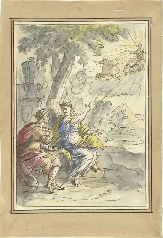 Clymene vertelt haar zoon Phaëton over zijn vader Apollo Wall Art by Elias van Nijmegen - High-Resolution Digital Print