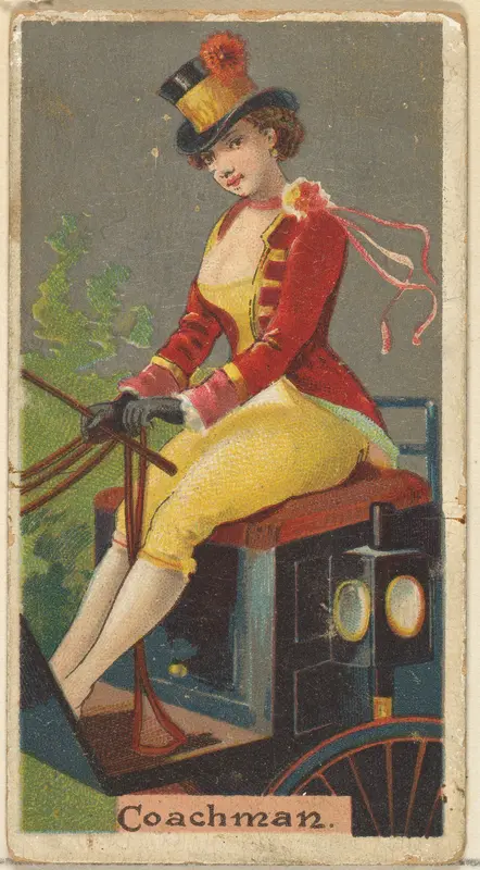 Coachman, from the Occupations for Women series (N166) for Old Judge and Dogs Head Cigarettes Wall Art by Goodwin & Company - High-Resolution Digital Print