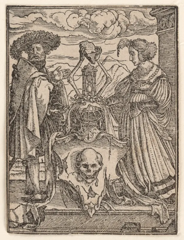 Coat-of-Arms of Death, from "The Dance of Death" Wall Art by Hans Holbein the Younger - High-Resolution Digital Print
