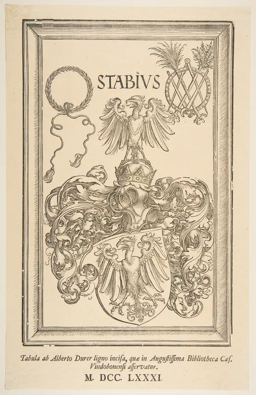 Coat -of-Arms of Johan Stabius, edition of 1781 Wall Art by Albrecht Dürer - High-Resolution Digital Print