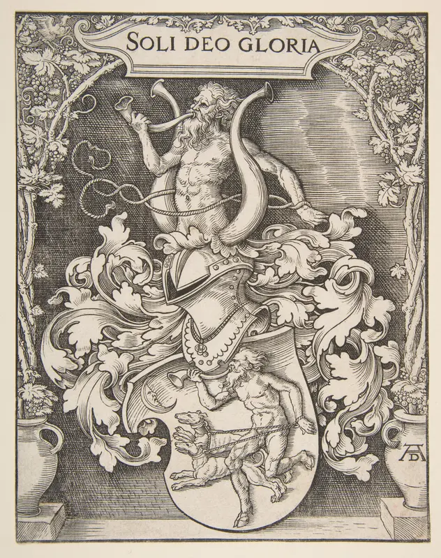 Coat of Arms of Johann Tscherte Wall Art by Albrecht Dürer - High-Resolution Digital Print