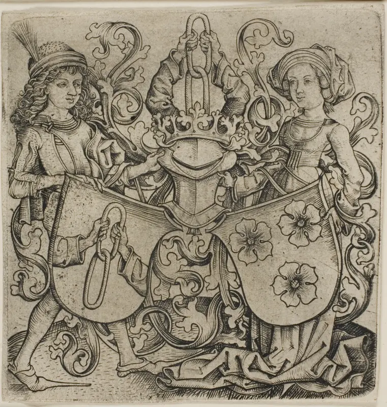 Coat of Arms of Rohrbach and Eilge von Holzhausen Wall Art by Monogrammist b. g. - High-Resolution Digital Print