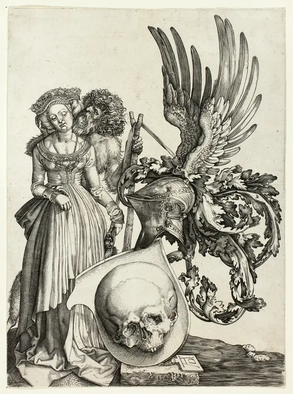 Coat of Arms with a Skull Wall Art by Jan Wierix - High-Resolution Digital Print
