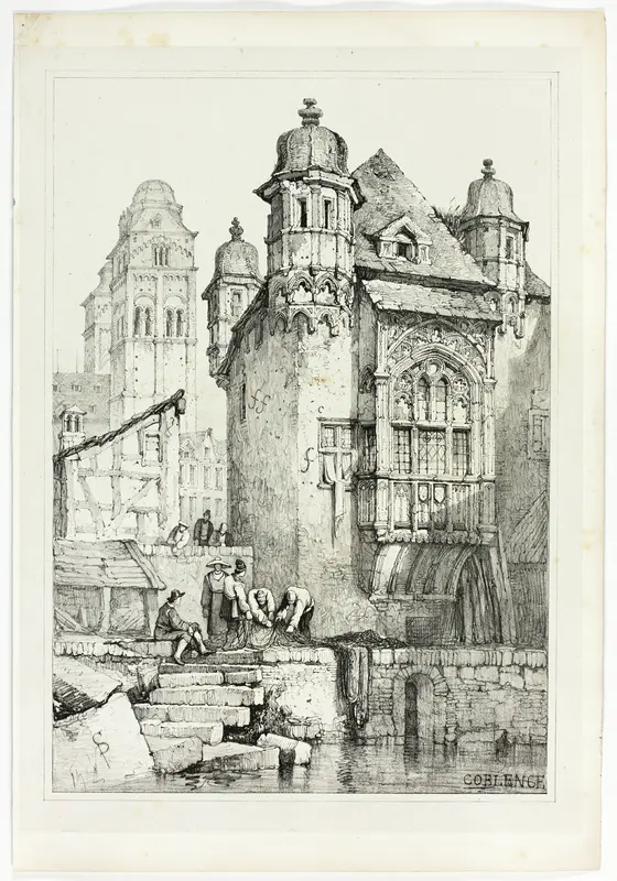 Coblence, from Facsimiles of Sketches made in Flanders and Germany