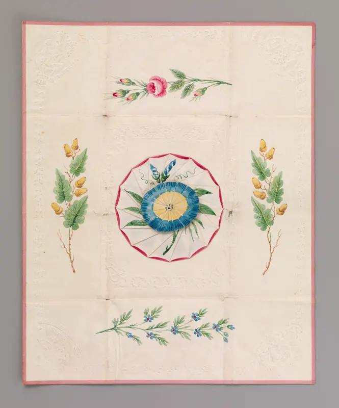 Cobweb Valentine with Morning Glory Wall Art by Anonymous, British, 19th century - High-Resolution Digital Print