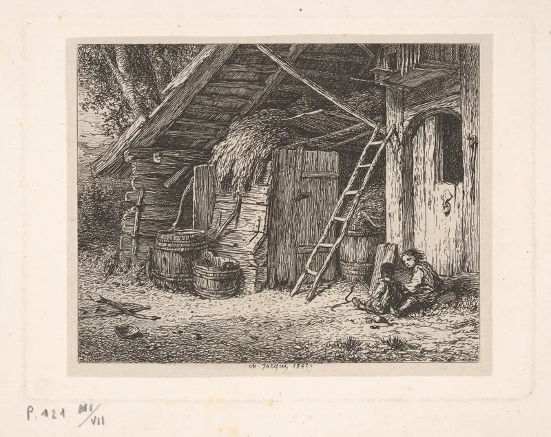 Coin de Ferme Wall Art by Charles Jacque - High-Resolution Digital Print