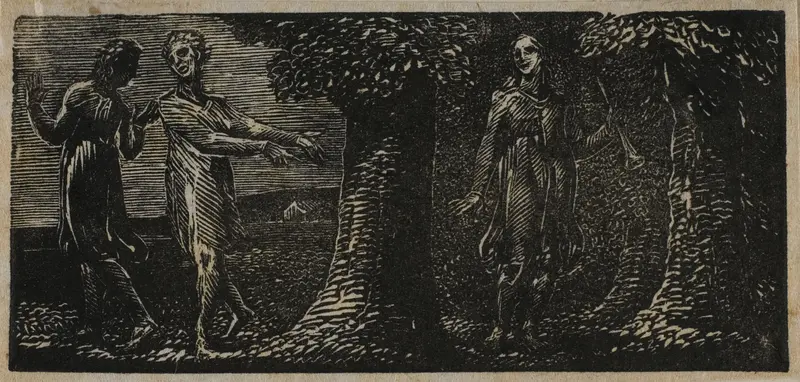 Colinet Mocked by Two Boys, from The Pastorals of Virgil Wall Art by William Blake - High-Resolution Digital Print