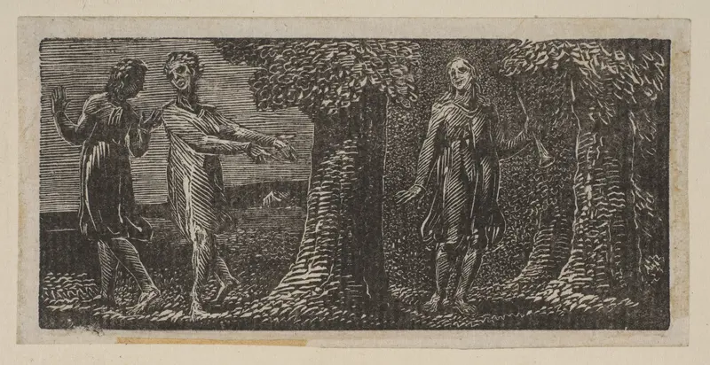 Colinet Mocked by Two Boys, from Thornton's "Pastorals of Virgil" Wall Art by William Blake - High-Resolution Digital Print