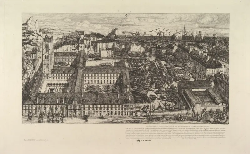College Henri IV (ou Lycée Napoléon) Wall Art by Charles Meryon - High-Resolution Digital Print