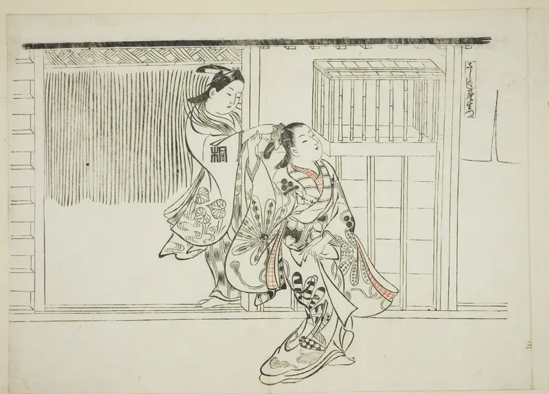 Comb Rashomon (Sashigushi Rashomon), no. 3 from a series of 12 prints depicting parodies of plays