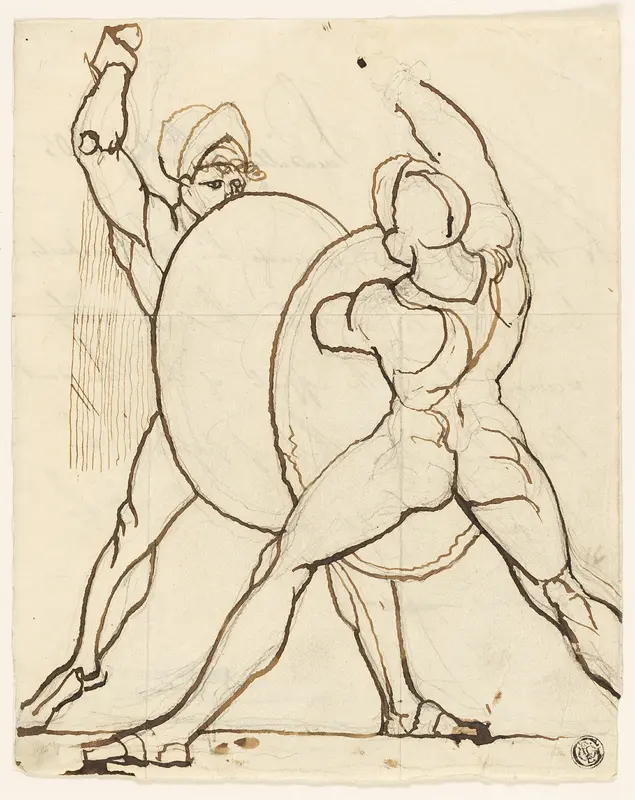 Combat of Two Greeks Wall Art by Henry Fuseli - High-Resolution Digital Print