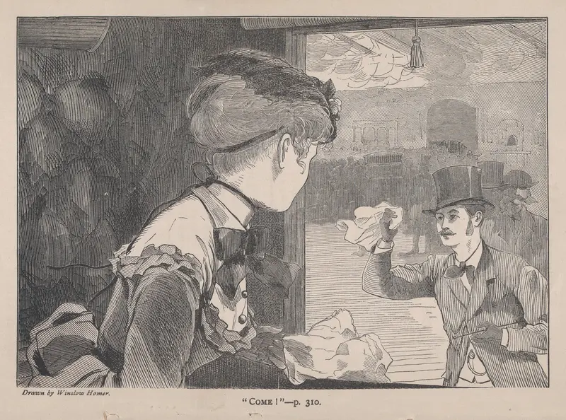 "Come" (The Galaxy, An Illustrated Magazine of Entertaining Reading, Vol. VIII) Wall Art by Winslow Homer - High-Resolution Digital Print