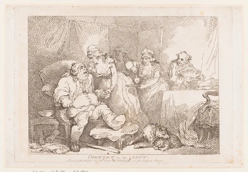 Comfort in the Gout Wall Art by Thomas Rowlandson - High-Resolution Digital Print