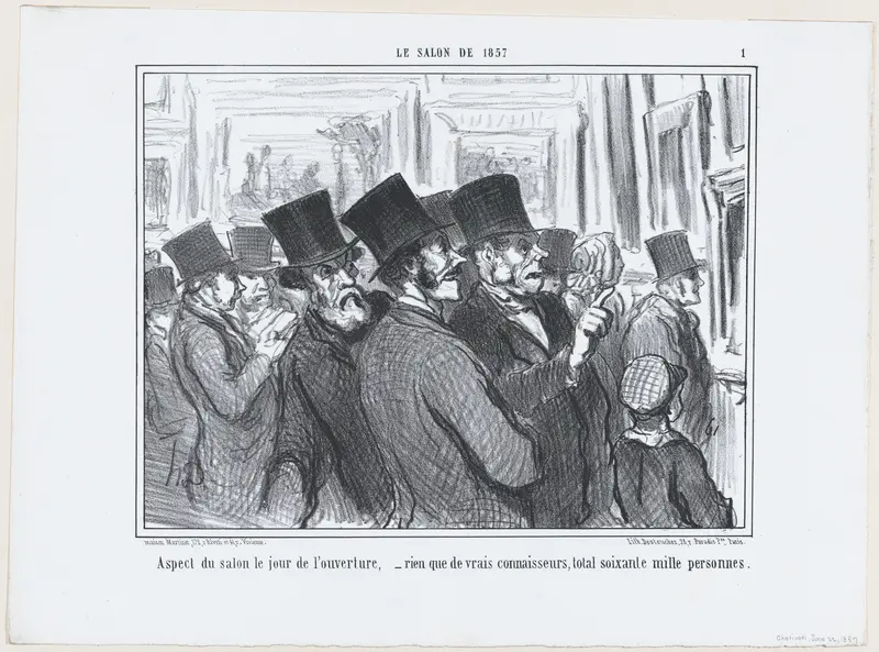 Comment, c'est dans cette cave que sont les scultpures?..., from Le Salon de 1857, published in "Le Charivari" Wall Art by Honoré Daumier - High-Resolution Digital Print