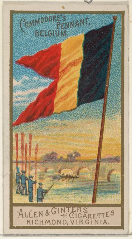 Commodore's Pennant, Belgium, from the Naval Flags series (N17) for Allen & Ginter Cigarettes Brands Wall Art by Allen & Ginter - High-Resolution Digital Print