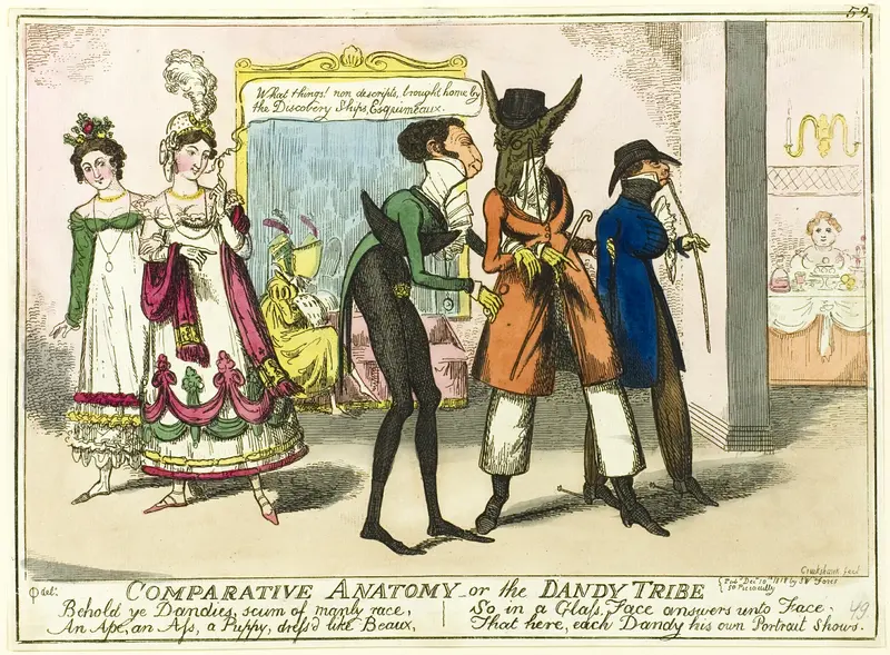 Comparative Anatomy Wall Art by Isaac Robert Cruikshank - High-Resolution Digital Print