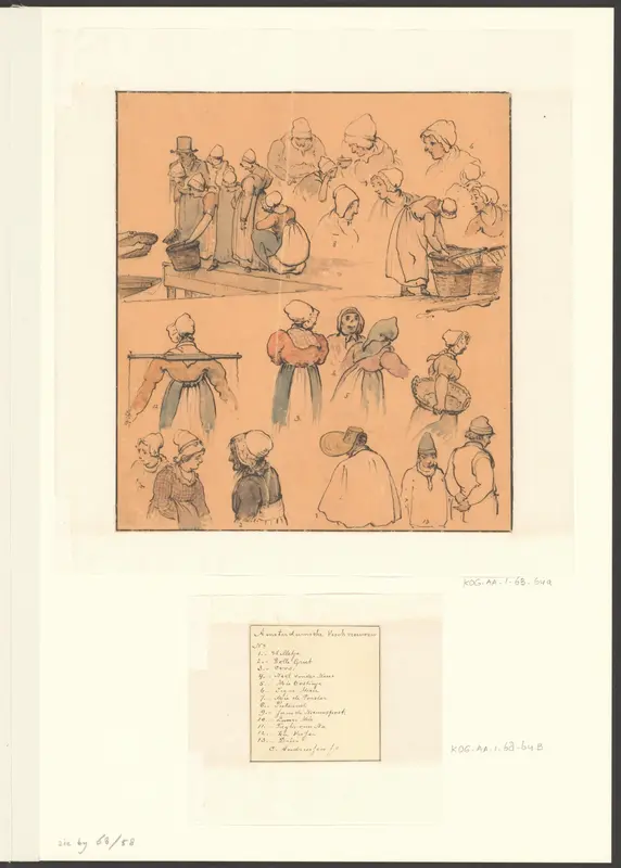 Compositie met Amsterdamse visvrouwen Wall Art by Christiaan Andriessen - High-Resolution Digital Print