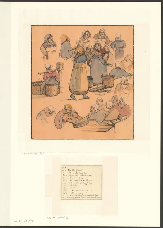 Compositie met Amsterdamse volksvrouwen Wall Art by Christiaan Andriessen - High-Resolution Digital Print