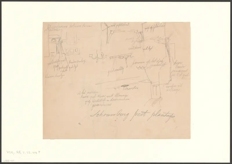 Compositie met details van Schouwburg Frascati aan de Plantage Middenlaan te Amsterdam Wall Art by Johan George Lodewijk Rieke - High-Resolution Digital Print