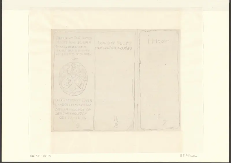 Compositie met drie graven in de Nieuwe Kerk Wall Art by Unknown - High-Resolution Digital Print